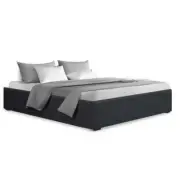 NNEDSZ TOKI Double Size Storage Gas Lift Bed Frame without Headboard Fabric Char