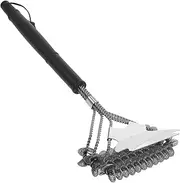 KITANDOVE Oven Cleaning Brush Grill Cleaning Tools Cooking Grates Brush Grill Scraper for Outdoor Safe Wire Scrubber Kp Stainless Steel Scrubber Barbecue Accessories Silver Stainless Steel