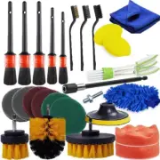 Car Cleaning Tools Kit, 27 Pcs Car Detailing Brush Set, Auto Detailing Drill Bru