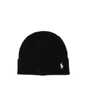 [Ralph Lauren] Ralph Lauren Cable-knit Wool Beanie Hat ONE SIZE BLACK