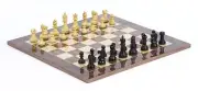 Maple Rosewood French Staunton Chessmen Master Chess Checkers Board Set 2 Queens