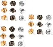 [TEHAUX] 300 Sets Butterfly Clutch Lapel Pin Tie Tack Blanks Pin Back Guards Pin Cap Keepers Copper Tack Back Accessories Pin Caps Set Pin Backs Badge Handbag Badge Buckle Billet Uniform