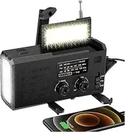 Emergency Radio Hand Crank Solar Weather Radio with Am/fm/sw1-4 Radio Tf/aux/USB Play, Led Flashlight, Reading Lamp, Sos Alarm, Cellphone Charger, Ideal for Emergencies (Size : USA)