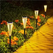 CLORA 2PCS Solar Pathway Lights Outdoor Garden Yard Decor Landscape Patio Driveway Lamp Cool White
