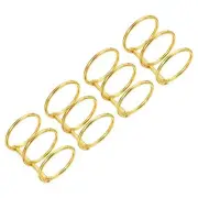 4Pcs 3 Circle Binder Rings 1.18" Metal Book Rings Loose Leaf Ring Gold Tone