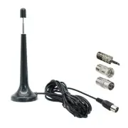 Powerful Magnetic Base Antenna for FM Stereo Systems Includes 3 Plug Adapters