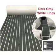 Dark Grey White Boat Flooring EVA Foam Boat Faux Teak Decking / Marine Flooring