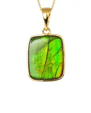 Tiramisu 14K Over Silver 13.80 ct. tw. Ammolite Necklace