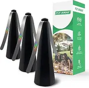 Fly Away - Outdoor Fly Repellent Fan, Outside or Inside Table use, Restaurant, Barbeque, Events, Deter Flies, Mosquitos, Other Moscas and Bugs Away, Battery Operated, Tabletop, Hanging Hook. (3)