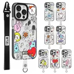 IPHONE15◀BTS BT21 官方 {IPHONE14/13/12/11}透明軟果凍手機殼保護套錶帶 DOODLE