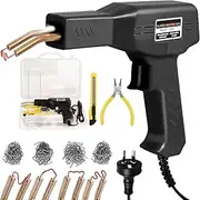 Plastic Welder with 400 Staples - Plastic Welding Kit, Hot Stapler Kit, Plastic Welder Gun Kit, Car Bumper Repair Kit, Plastic Repair Kit, Portable Toolbox - Black