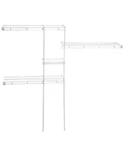 ClosetMaid Superslide Fixed Mount 60-96 Inch Wire Closet Organizer