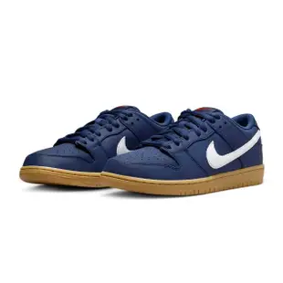 【NIKE 耐吉】NIKE SB Dunk Low Pro Navy Gum 滑板鞋 膠底 男款 藍白 FJ1674-400