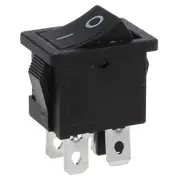 10 Pcs x 4 Pin On-Off 2 Position DPST Boat Rocker Switches 10A/125V 6A/250V AC black and silver