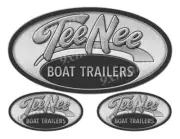 3 Tee Nee Boat Stickers "3D Vinyl Replica" of original