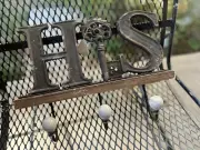 Cast Iron /Wood Wall Hanger Hook Keys Towels Rustic "HIS"