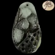 BI04626# Hand Carved Unique Cameo Fish Amazonite Pendant Bead Gemstone