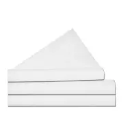 King Bed Sheet Set, Crisp and Smooth Cotton Percale Solid Sheets and Pillowca...