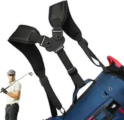Golf Bag Straps Double Shoulder | Golf Bag Straps Replacement, Adjustable Bag Shoulder Strap, Waterproof Shoulder Strap, Comfortable Duffel Bag Strap, double-backbone golf bag for crosbody Bag, Stro