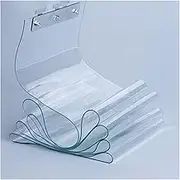 Clear Kit PVC Smooth Plastic Strip Door Curtain Freezer Door Curtain Smooth Waterproof Shutters Suitable for Terrace Courtyard Supermarket(1.3 mm,1.35x2.4m)