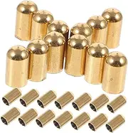 HAPINARY Versatile Metal Snake Lanyard Rope Cap 30pcs Set for Fashion Jewelry Leather Cord Accessories