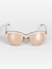 Rose Gold D-Frame Mirrored Sunglasses
