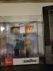 Amiibo Super Smash Bros- Steve & Alex (Minecraft)