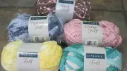 SUNDANCE FRILL YARN ~ MIXED LOT ~ (5) SKEINS ~ NEW
