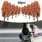 20 Pcs 8.5cm Train Layout Model Flower Trees Street Park Scenery Sand Table Deco