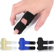 4 Pcs Trigger Finger Splints/Brace for Knuckle Immobilization, Broken Finger Protection, Straightening & Arthritis Pain Relief (Black)