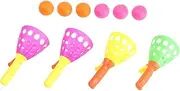 WESIEVYA Boys and Girls Toss and Catch Ball Game 2 Pairs Baskets 6 Balls Set Toddler Games Outdoor Fun Random Color