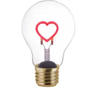 Flea Market Rechargeable Desktop Neon Globe (Heart)