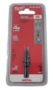 48-89-9206 Milwaukee 3/8 - 1/2 Step Drill Bit Jam-Free #6