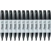 Sharpie Box 12 Permanent Marker Chisel Point Broad (Black)