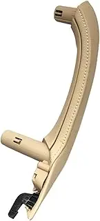 Left Right Driver Car Interior Door Pull Handle Leather Cover Set Assembly Replacement, for BMW, for X3 X4 F25 F26 2010-2016 car Interior Door Handle(Left Beige)