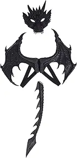 ifundom Wings Dinosaur Tail Mask Set Dragon Costume for Children Kids Dress up Party Prop Cosplay Party Prop