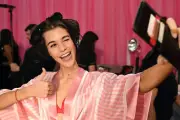 Pauline Hoarau is seen backstage before the 2015 Victoria's Secret - Old Photo 1