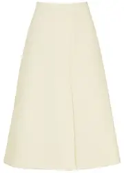 Emilia Wickstead Torina Cotton-blend Midi Skirt - Ivory - 14 14