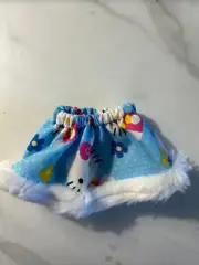 Christmas Shelf Clothes Blue Kitty Skirt with Fur Trim for 12 in Girl Elf Pixie