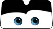 Cartoon Eyes Front Auto Car Windshield Sun Shade Sun Visor Car Sun Shade Keep Vehicle Accessories ¡V Black