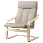 POÄNG armchair, birch veneer/Gunnared beige
