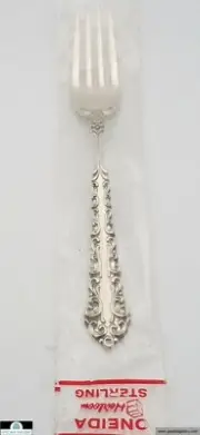 Oneida Venetian Scroll Sterling Silver Place Fork 7.5" *NEW*
