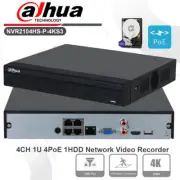 Dahua 4CH PoE H.265+ NVR Network Video Recorder for IP Camera NVR2104HS-P-4KS3