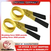 Heavy Duty 6'X 2" Tow Strap Rope Holds 9000lb Towing Recovery Car Cable Towing