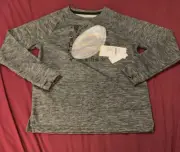 Old Navy Kids Size Large (10-12 ) Go-Dry Mesh ~Football~ Long-Sleeve Tee T-Shirt