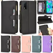 Zipper Card Wallet Leather Flip Phone Case For Vivo Y33S Y21S Y20S Y11S Y12S