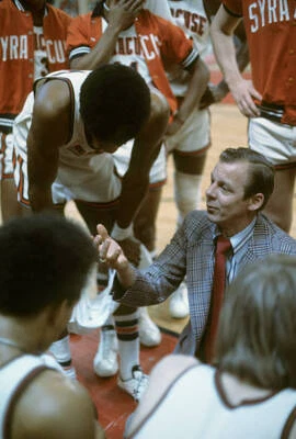 Playoffs Syracuse head coach Roy Danforth during game vs Kansas St- Old Photo