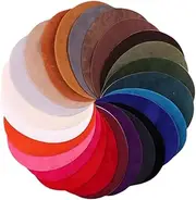 WEKAMOS 25 Pcs Suede Fabric Oval Patches Kit for DIY Clothing Repair Elbow Patches Versatile Applique Accessories for Sweaters Jackets and Jeans for Mending and Decorating