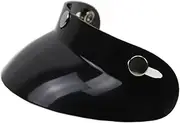 ASHDEL Universal Black 3-Snap Motorcycle Helmet Peak Lens Open Face Sun Shade Visor Shield