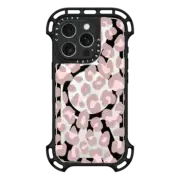 iPhone 16 Pro Ultra Bounce Case MagSafe Compatible Dusty Pink Leopard Phone Case